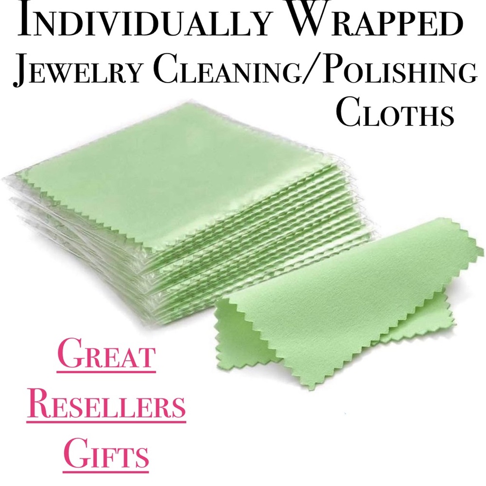 Individually Wrapped Blank Jewelry Cleaning Polishing Cloths Eyeglass Cellphones